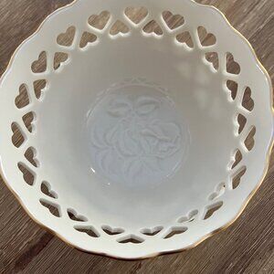 5" Footed Lenox Bowl Heart Collection